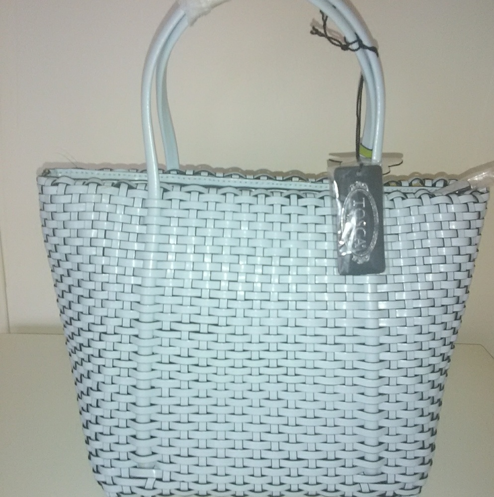 NWT Light Blue Basket Purse